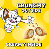 Jumbo Stuffed Cat Treats, Crunchy and Soft Cat Treats, Tasty Chicken Flavor, 2.5 Oz. Pouch (Pack of 12)