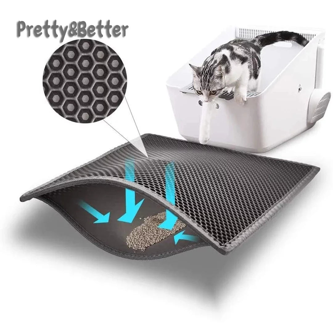 Tapete Para Capturar Arena Para Gatos, Tapete Para Trampa De Arena Para Gatitos Impermeable -16"-20"-