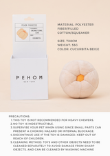 PEHOM New York toy packaging with product details on a beige background