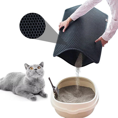 Tapete Para Capturar Arena Para Gatos, Tapete Para Trampa De Arena Para Gatitos Impermeable -16"-20"-